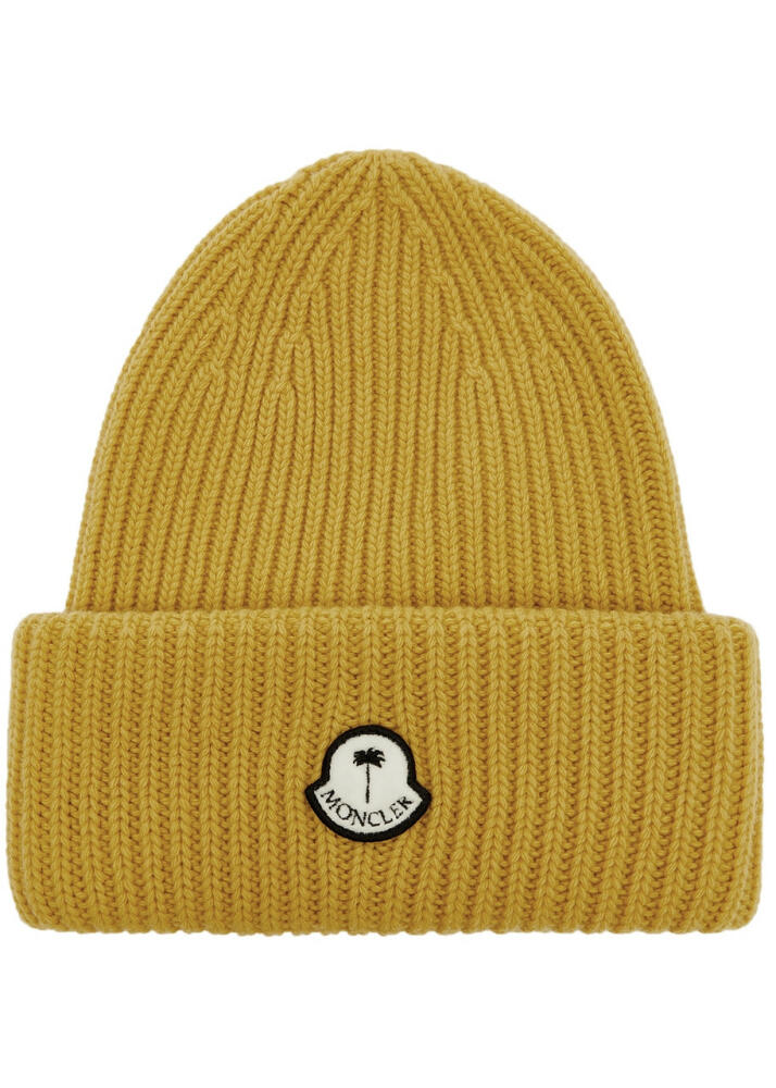 Moncler Genius 8 Moncler Palm Angels Ribbed Wool Beanie - Yellow Cover