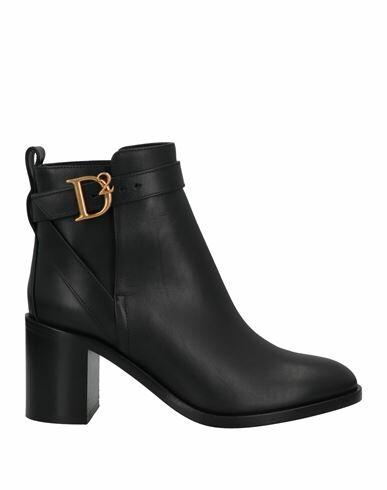 Dsquared2 Woman Ankle boots Black Calfskin Cover