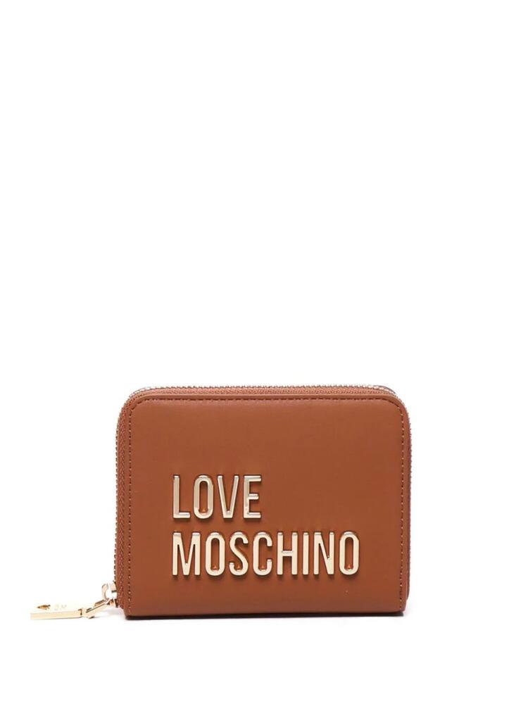 Love Moschino logo-lettering wallet - Brown Cover