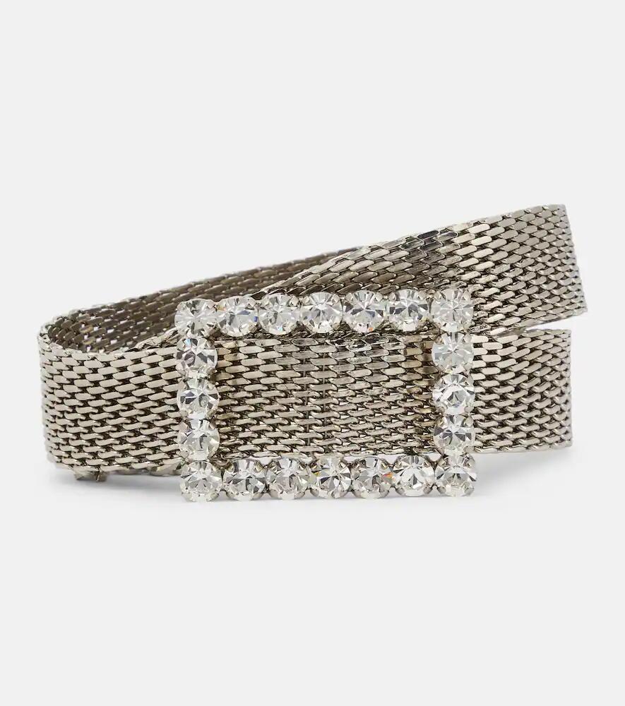 Alessandra Rich Crystal-embellished chain belt Cover