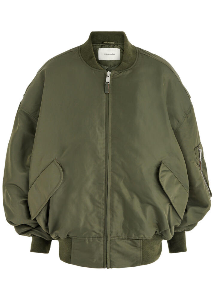 Entire Studios Broad Nylon Bomber Jacket - Khaki Cover