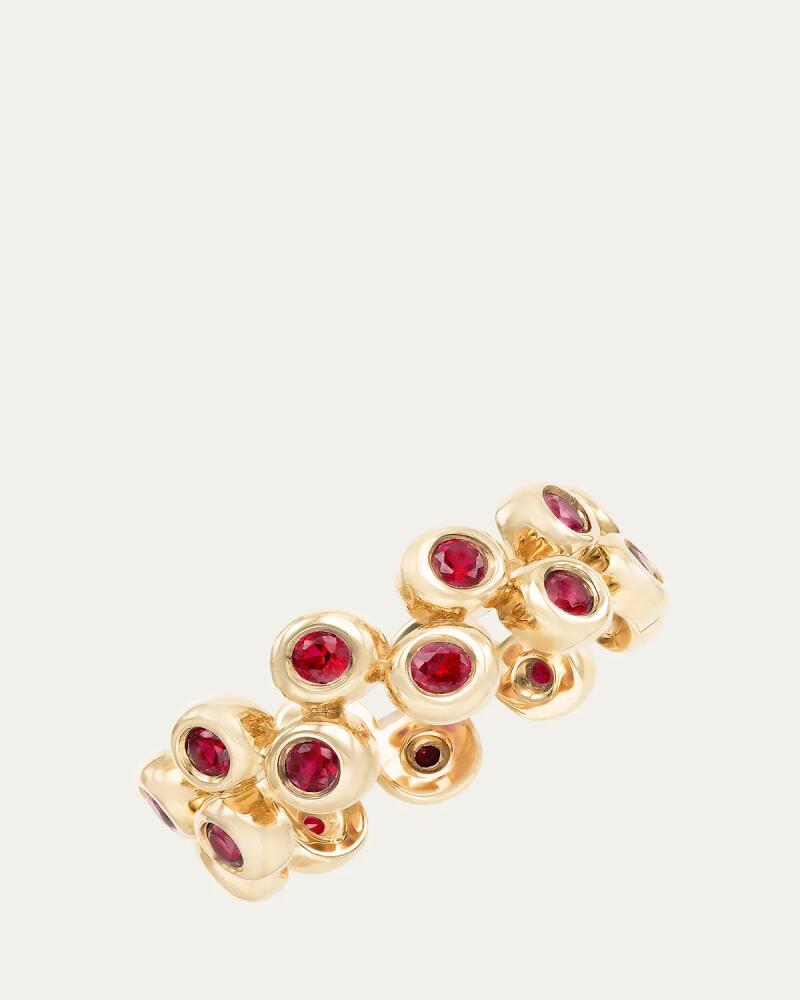 Audrey C. Jewels 14K Yellow Gold Floating Ring Set with Rubies Cover