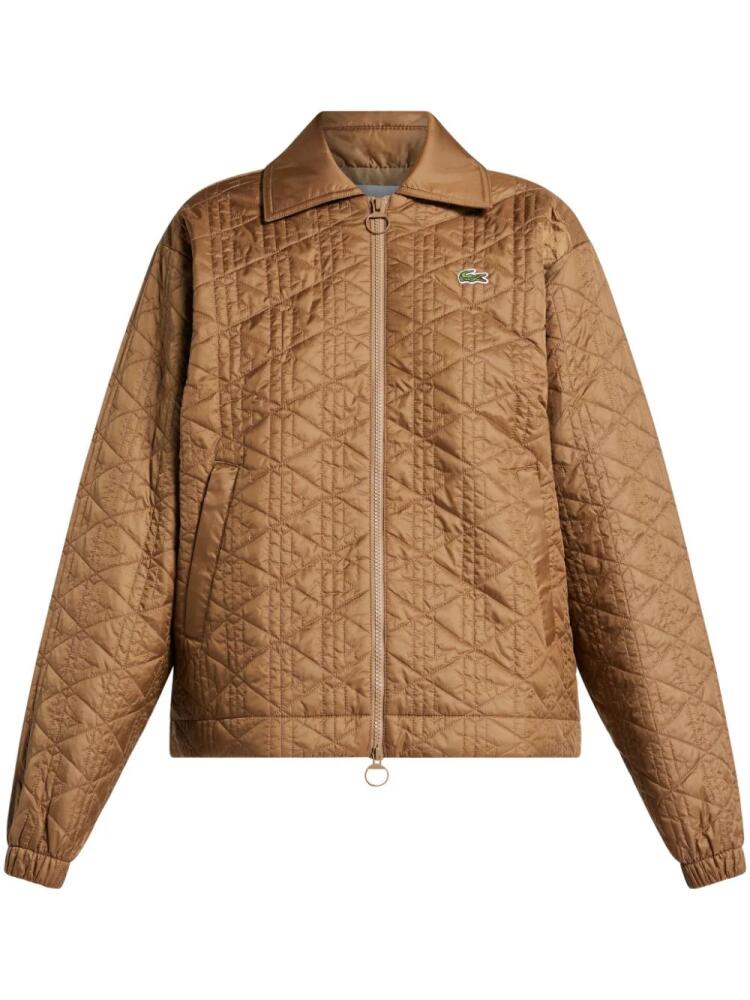 Lacoste padded monogram jacket - Brown Cover