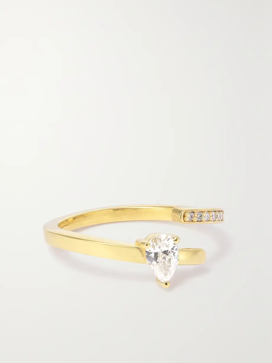 Kimaï - Aqua 18-karat Recycled Gold Laboratory-grown Diamond Ring - 8 Cover