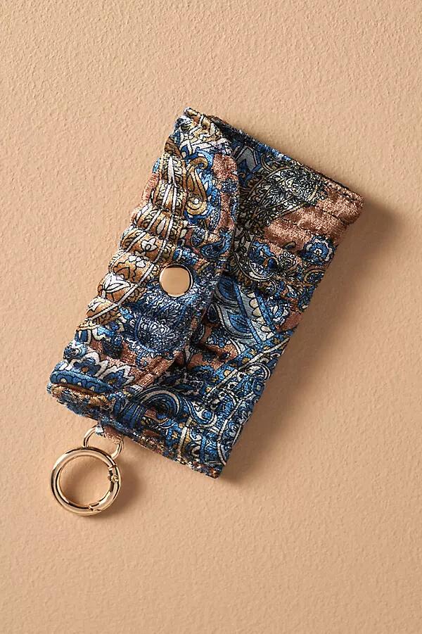 By Anthropologie Quilted Velvet Card Holder Cover