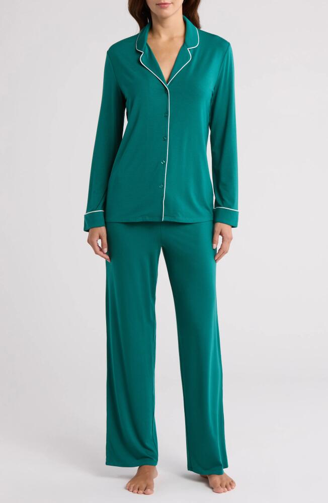 Nordstrom Moonlight Eco Knit Pajamas in Green Storm Cover