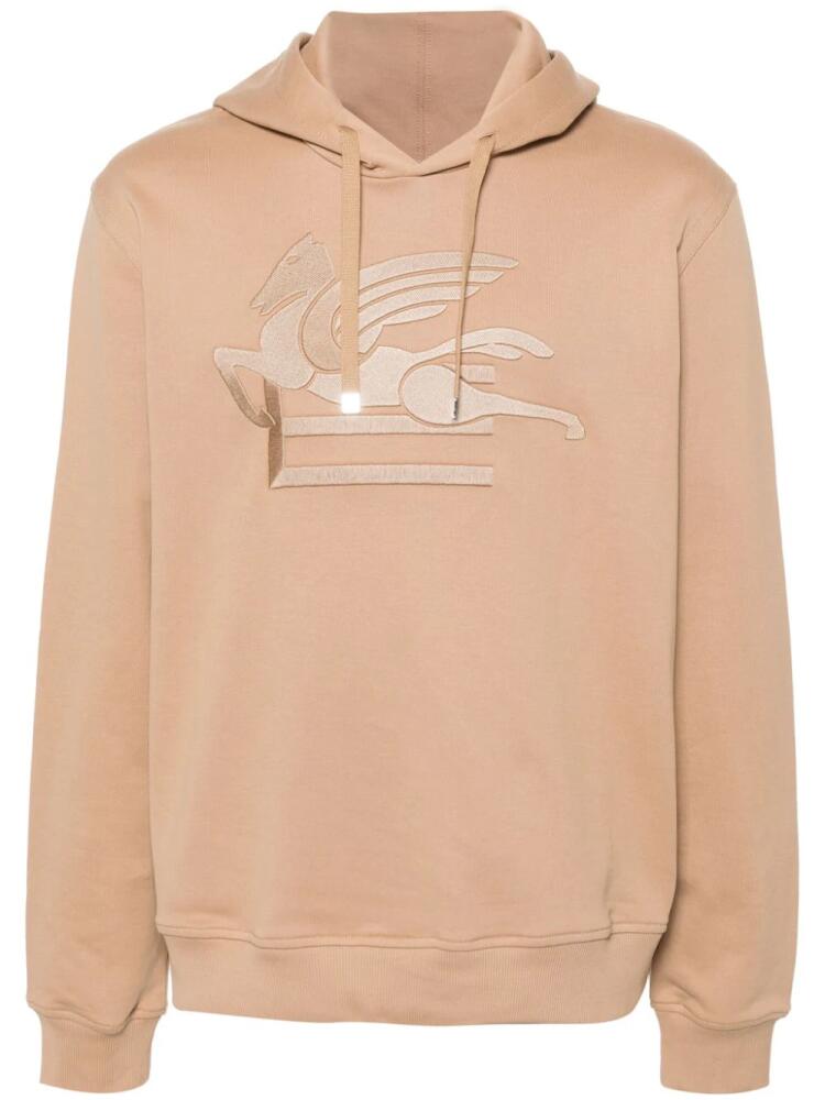 ETRO Pegaso-embroidered hoodie - Neutrals Cover