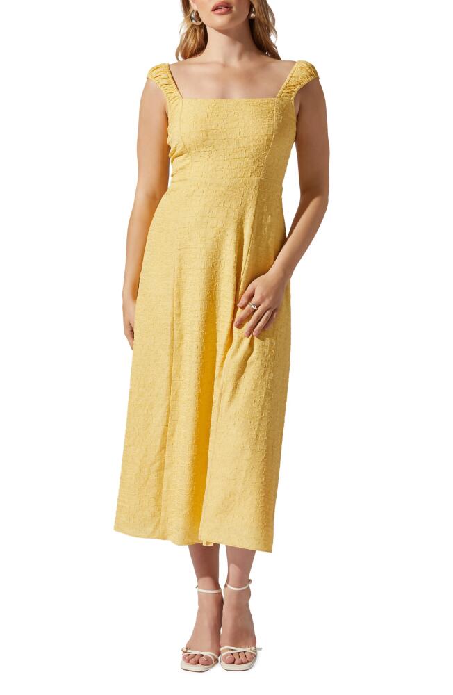 ASTR the Label Crinkle Maxi Dress in Yellow Cover