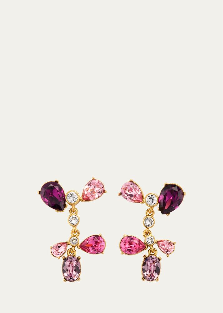 Oscar de la Renta Crystal Cactus Chandelier Earrings Cover