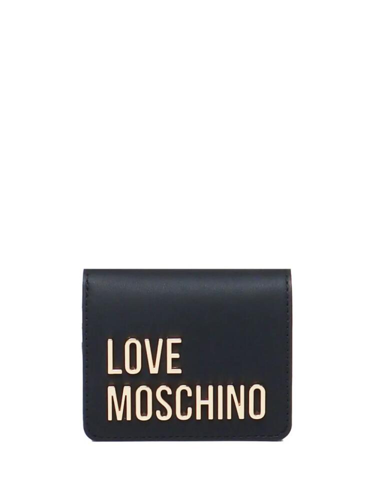 Love Moschino logo-lettering wallet - Black Cover