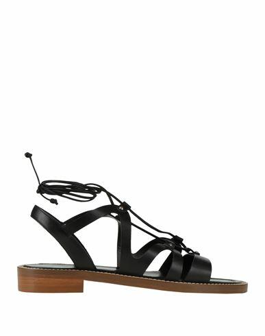 Guglielmo Rotta Woman Sandals Black Leather Cover