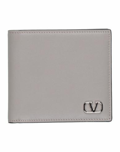 Valentino Garavani Man Wallet Grey Leather Cover