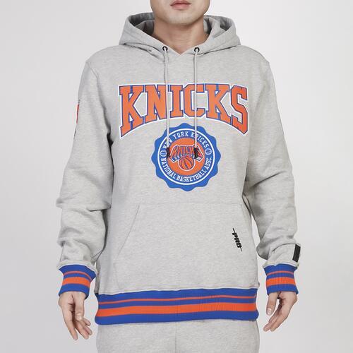 Pro Standard Knicks Crest Emblem Fleece P/O Hoodie - Mens Gray Cover