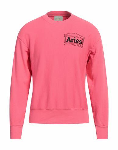 Aries Man Sweatshirt Fuchsia Cotton Cover