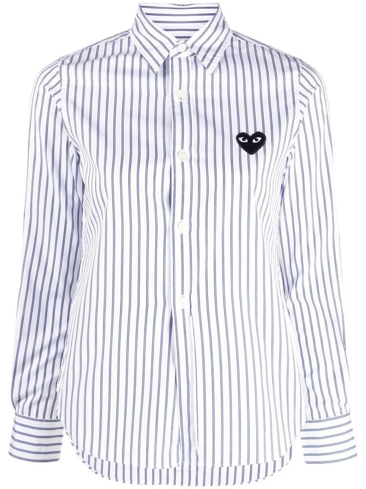 Comme Des Garçons Play heart logo striped shirt - Blue Cover