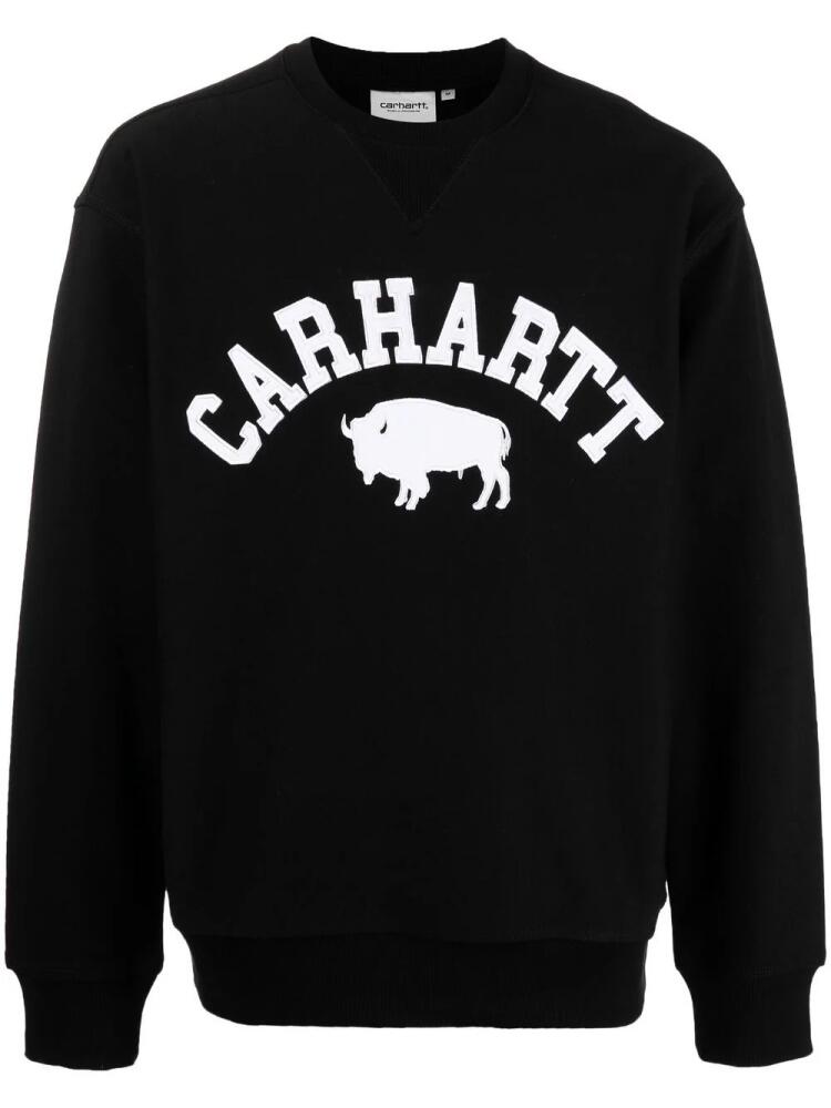 Carhartt WIP logo-print crew neck sweatshirt - Black Cover