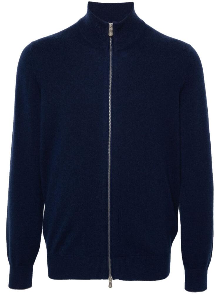 Brunello Cucinelli zipped cashmere cardigan - Blue Cover