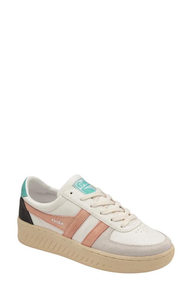 Gola Classics Grandslam Trident Sneaker in White/Pearl Pink/Sea Mist Cover