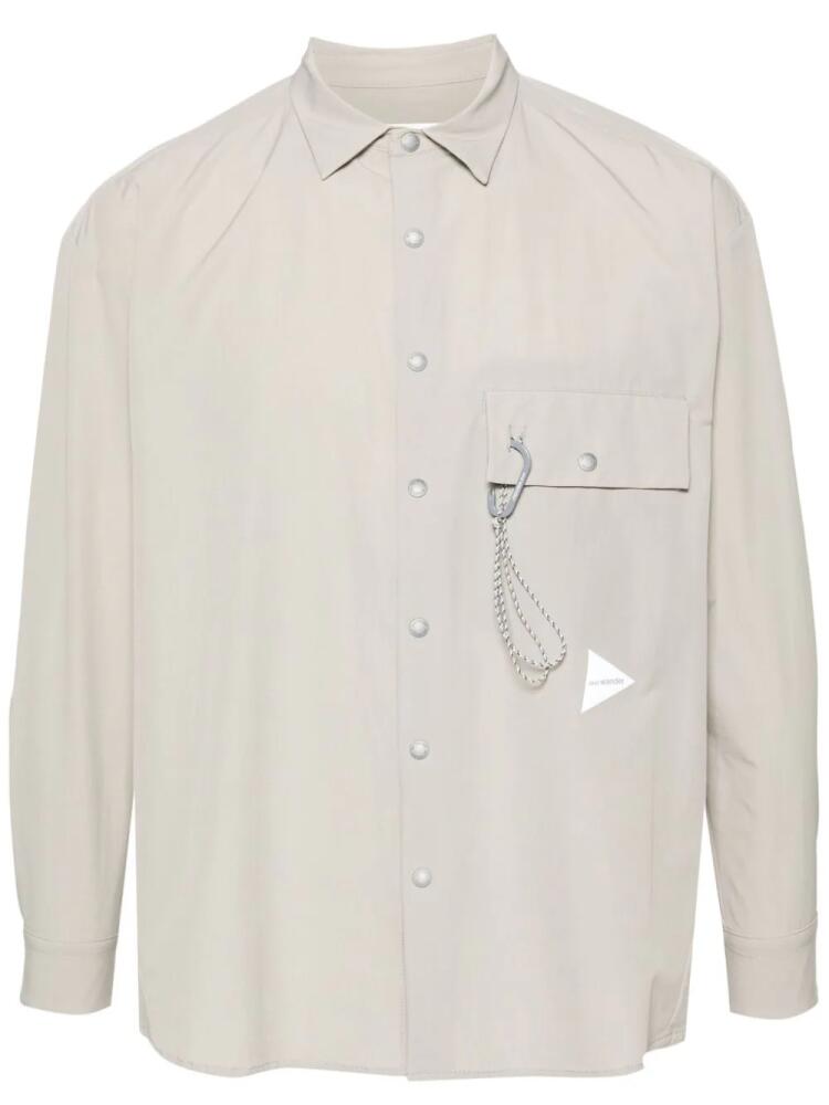 and Wander logo-print shirt - Neutrals Cover