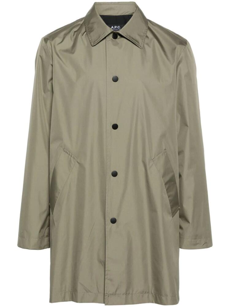 A.P.C. Victor Mac parka coat - Green Cover