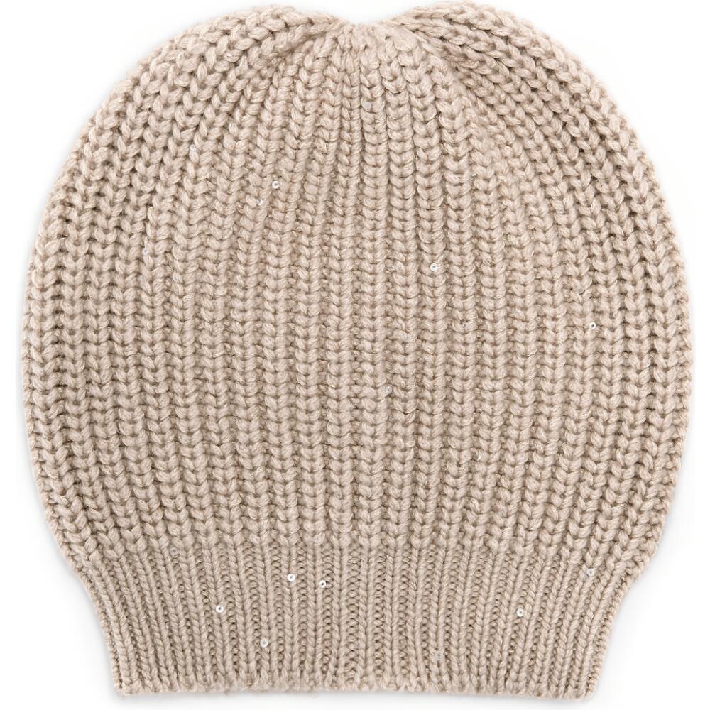 Brunello Cucinelli Cashmere and silk beanie in Beige Cover