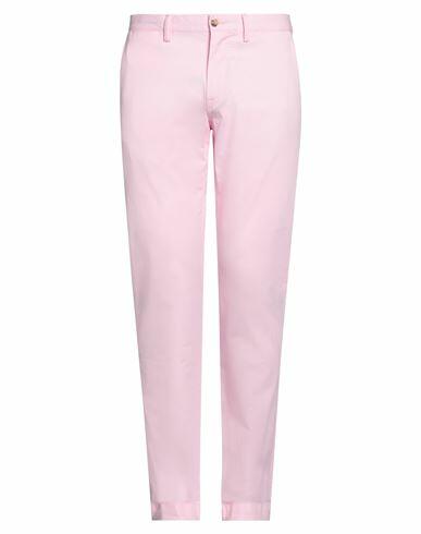 Polo Ralph Lauren Man Pants Pink Cotton, Elastane Cover