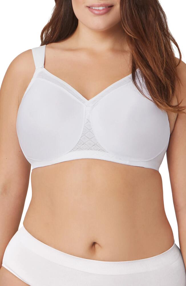 Glamorise MagicLift Seamless Support T-Shirt Bra in White Cover