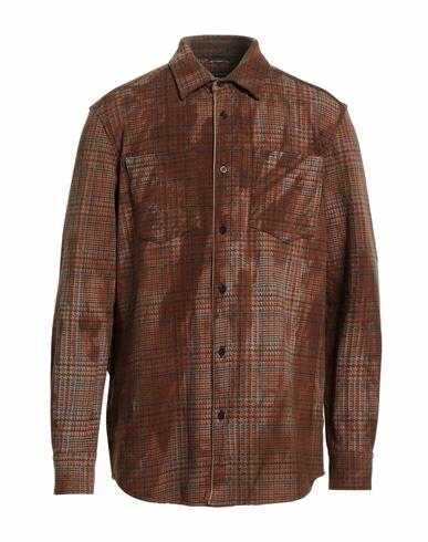 Daniele Alessandrini Man Shirt Camel Cotton, Elastane Cover