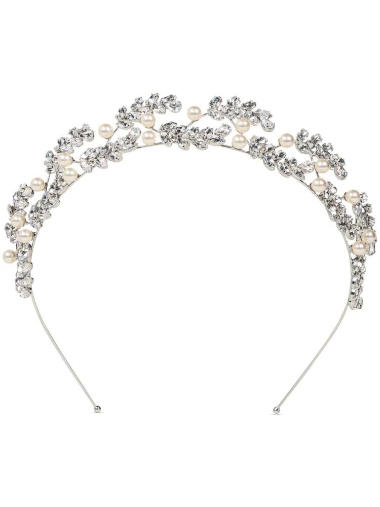 Jennifer Behr Delilah crystal-embellished headband - Silver Cover