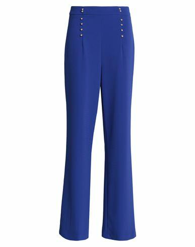 Fly Girl Woman Pants Blue Polyester, Elastane Cover