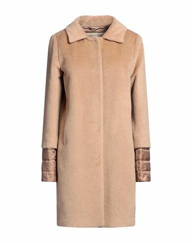 Herno Woman Coat Camel Alpaca wool, Virgin Wool, Polyester Cover