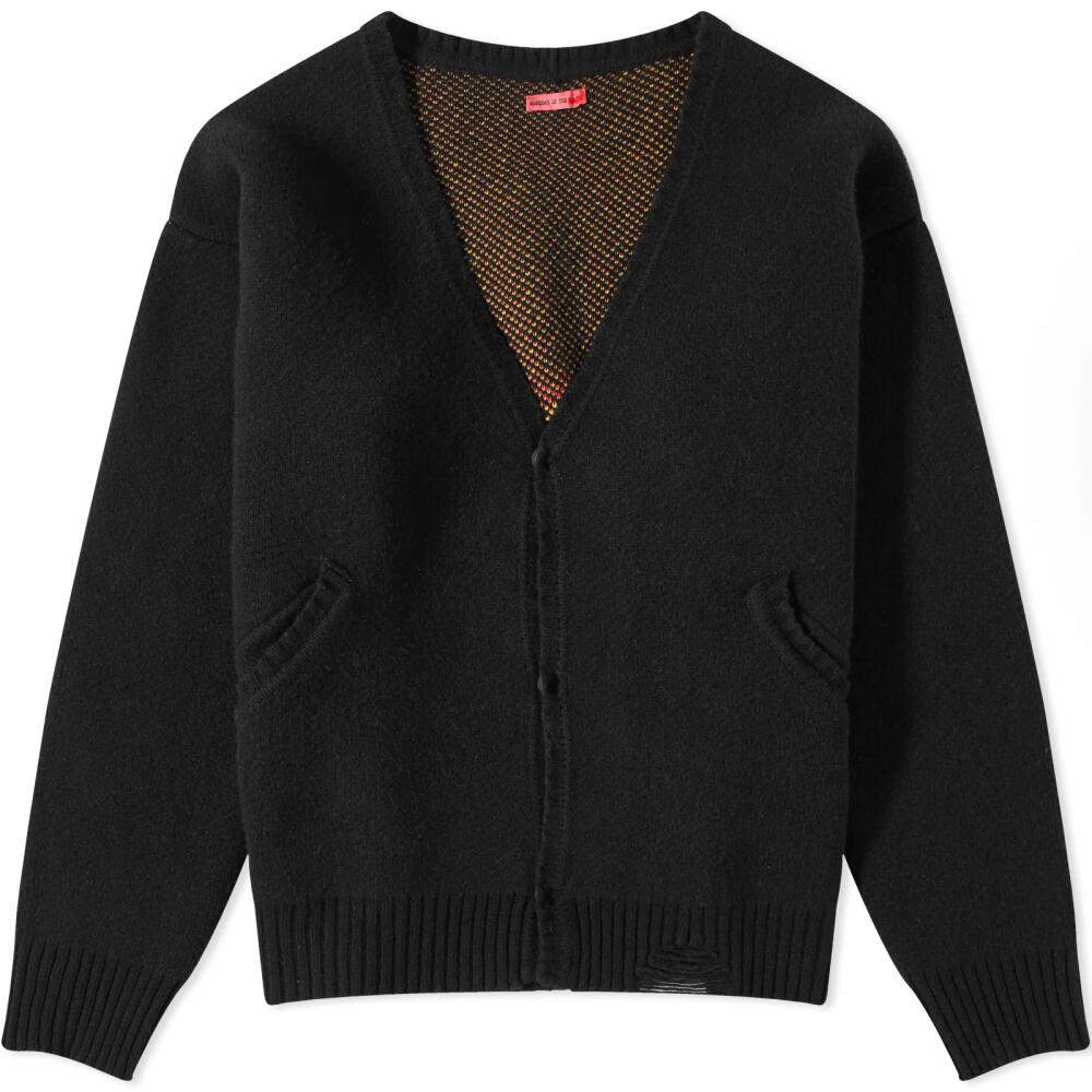 Members of the Rage Men's Distressed Logo Cardigan in Black Cover