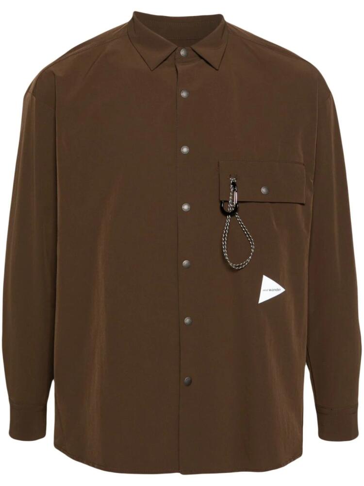 and Wander logo-print shirt - Brown Cover