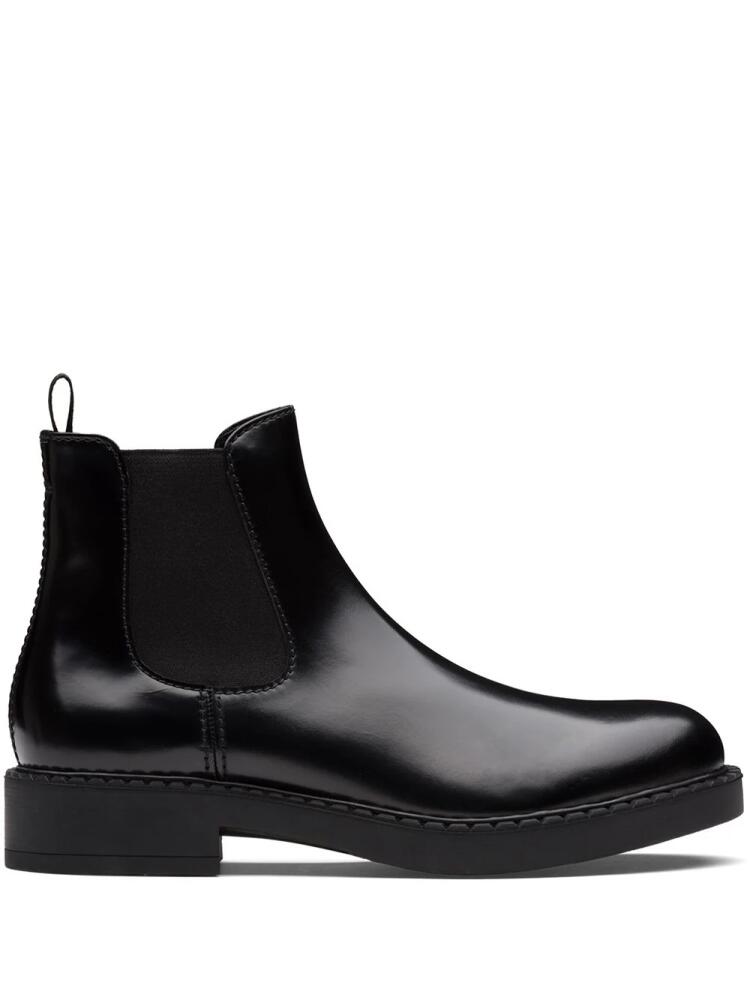 Prada brushed leather Chelsea boots - Black Cover