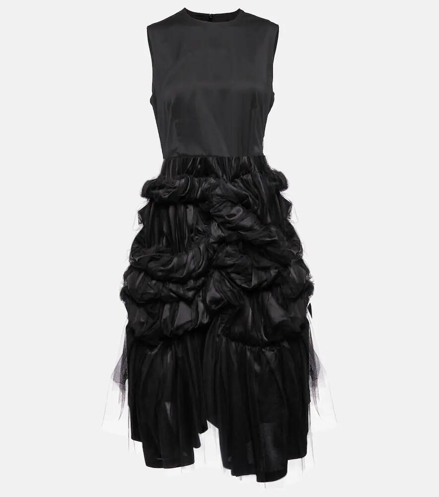 Noir Kei Ninomiya Ruched tulle midi dress Cover