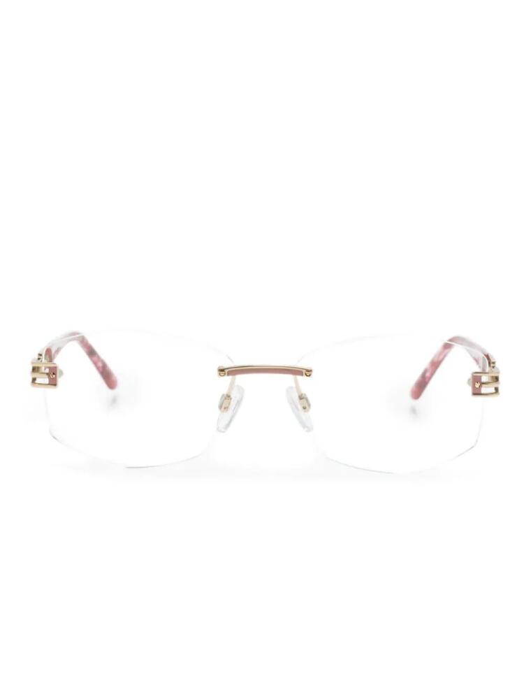 Cazal 4302 rectangle-frame glasses - Pink Cover