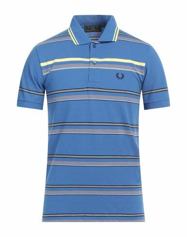 Fred Perry Man Polo shirt Azure Cotton Cover