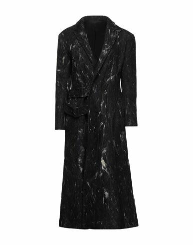 Yohji Yamamoto Woman Coat Steel grey Wool, Polyester Cover