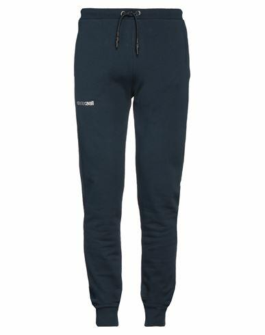 Roberto Cavalli Man Pants Midnight blue Cotton Cover