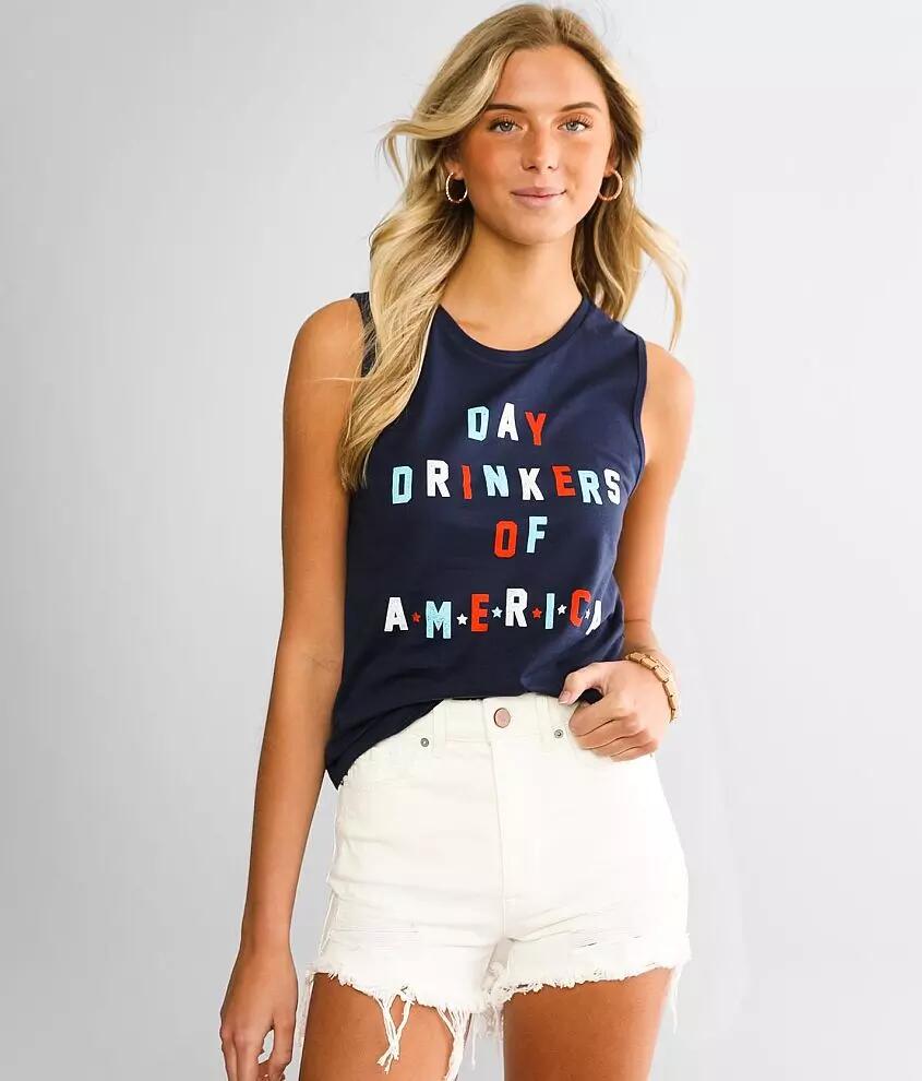 Modish Rebel Day Drinkers Of America Tank Top Cover