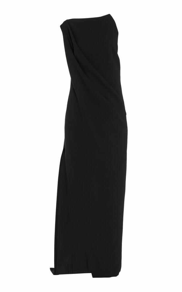 Brandon Maxwell - The Alina Double-Wool Crepe Maxi Dress - Black Cover