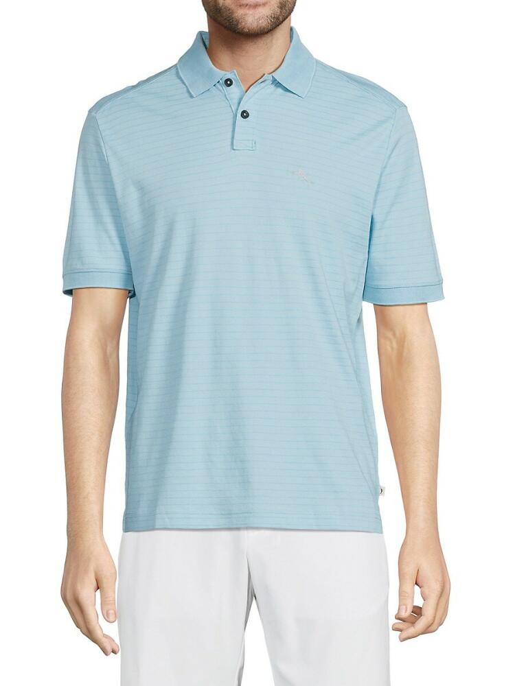 Tommy Bahama Men's Gulf Coast Striped Polo - Air Blue Cover