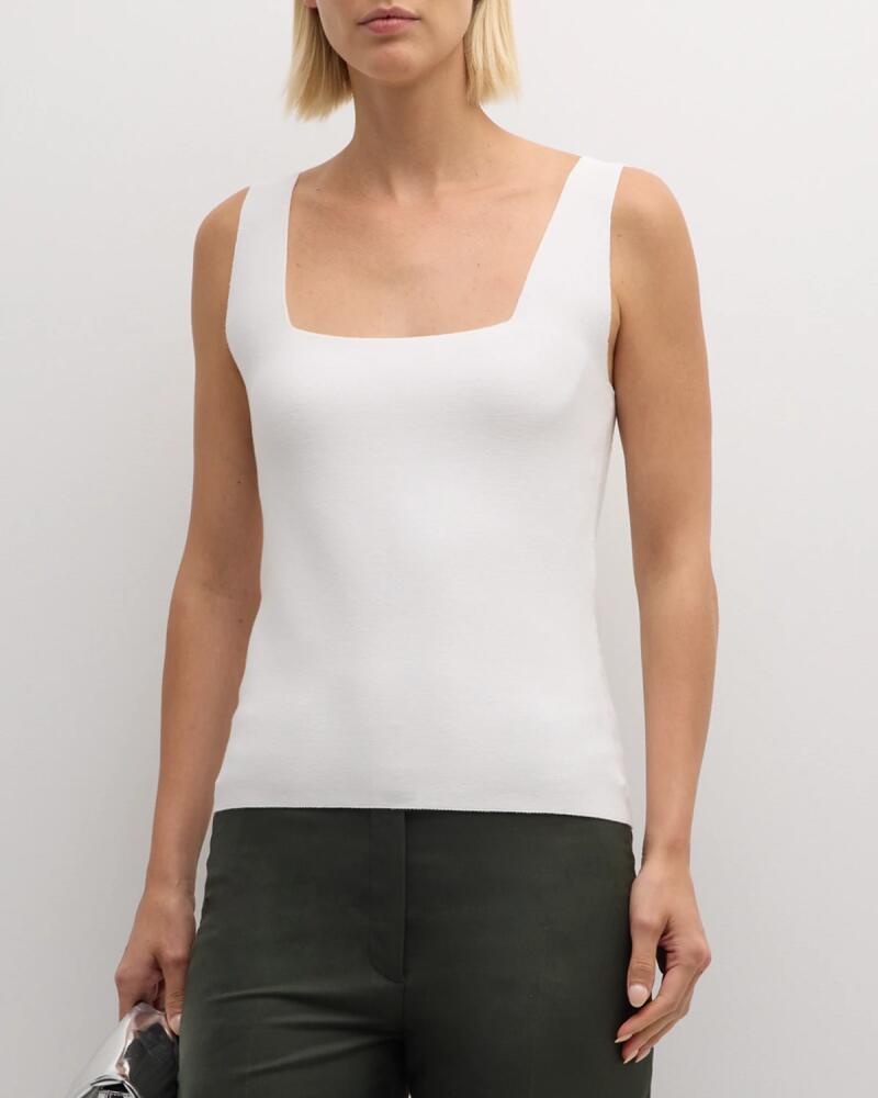 Elie Tahari The Ellie Square-Neck Sweater Tank Cover