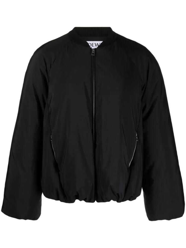 LOEWE zip-up cotton-blend bomber jacket - Black Cover