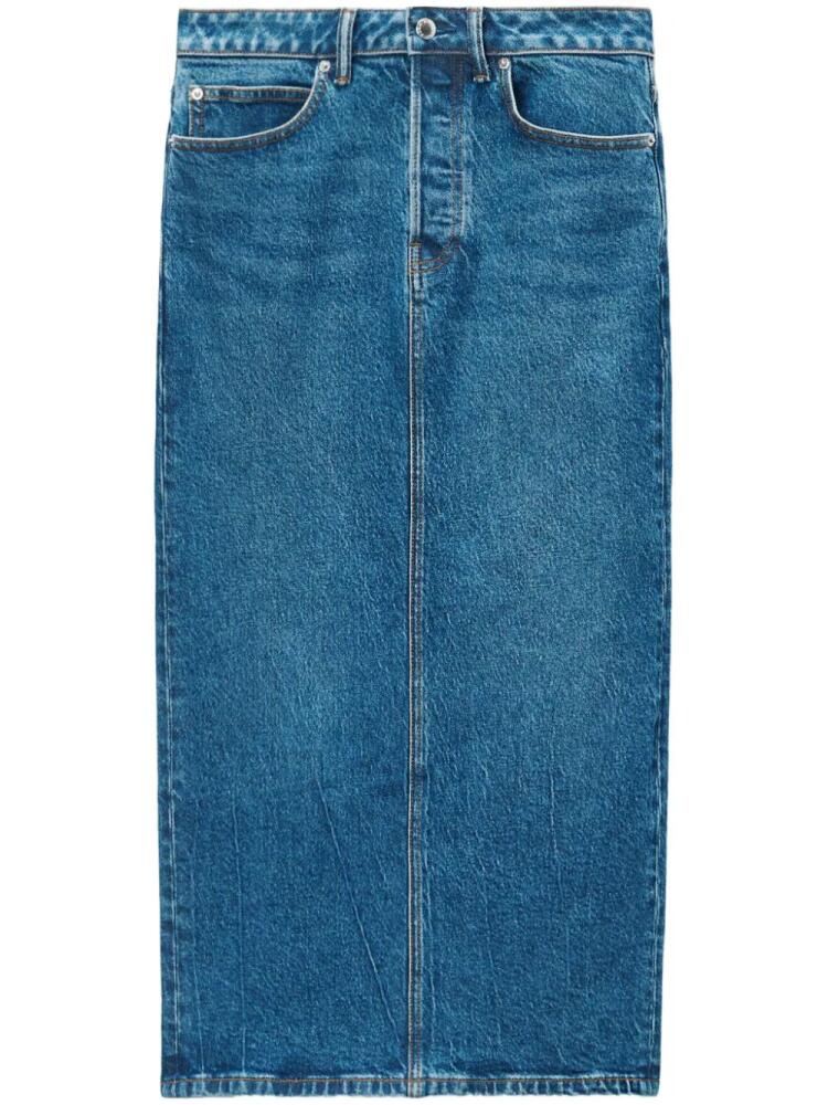 Alexander Wang low-rise denim midi skirt - Blue Cover