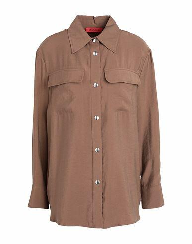 Max & co. Acciaio Woman Shirt Khaki Modal, Polyester Cover