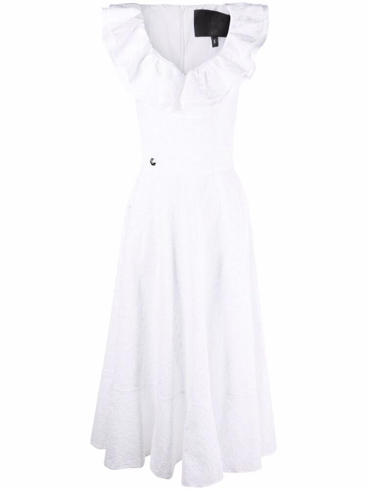 Philipp Plein lace-design midi dress - White Cover