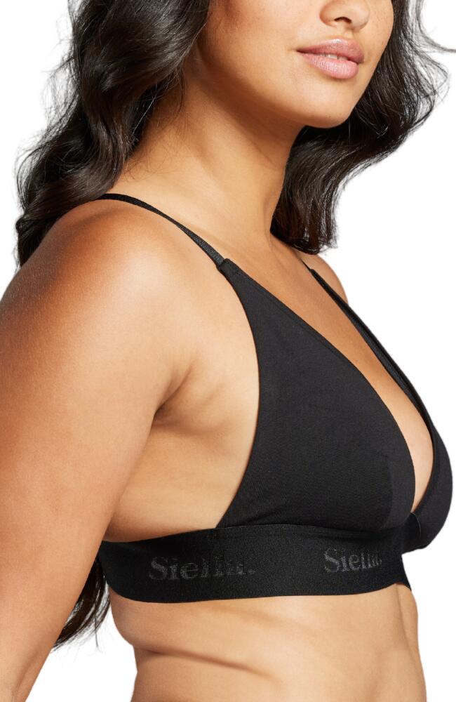 Siella Organic Cotton Triangle Non-Padded Bra in Black Cover