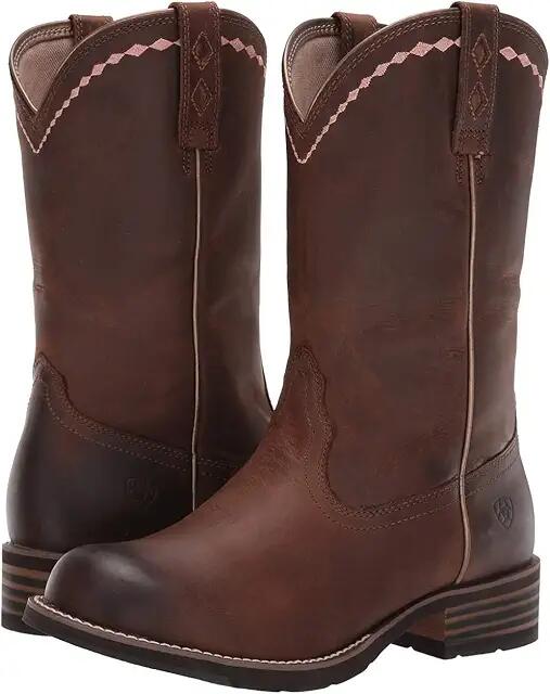 Ariat Unbridled Roper (Distressed Brown) Cowboy Boots Cover