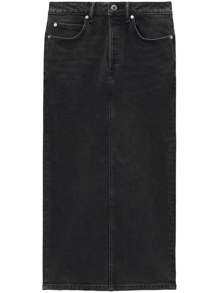 Alexander Wang low-rise denim midi skirt - Grey Cover